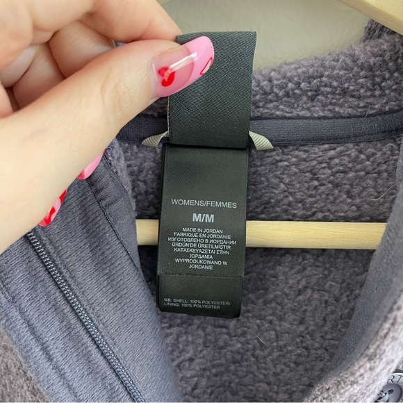 THE NORTH FACE Heathered Light Purple Crescent Sunshine Fleece Sweatshirt Hoodie - Picture 9 of 11